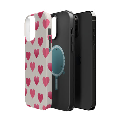 Textured Hearts MagSafe iPhone Case - BOGO Cases
