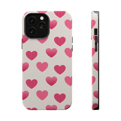 Textured Hearts MagSafe iPhone Case - BOGO Cases