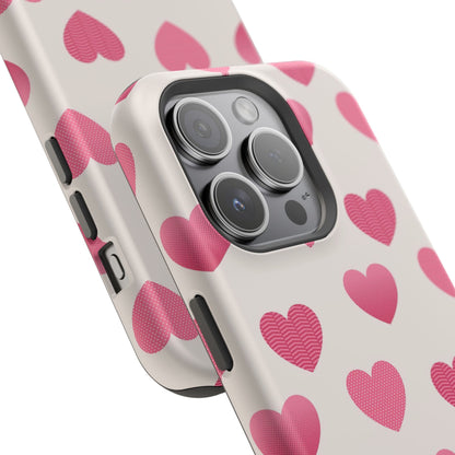 Textured Hearts MagSafe iPhone Case - BOGO Cases