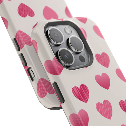 Textured Hearts MagSafe iPhone Case - BOGO Cases