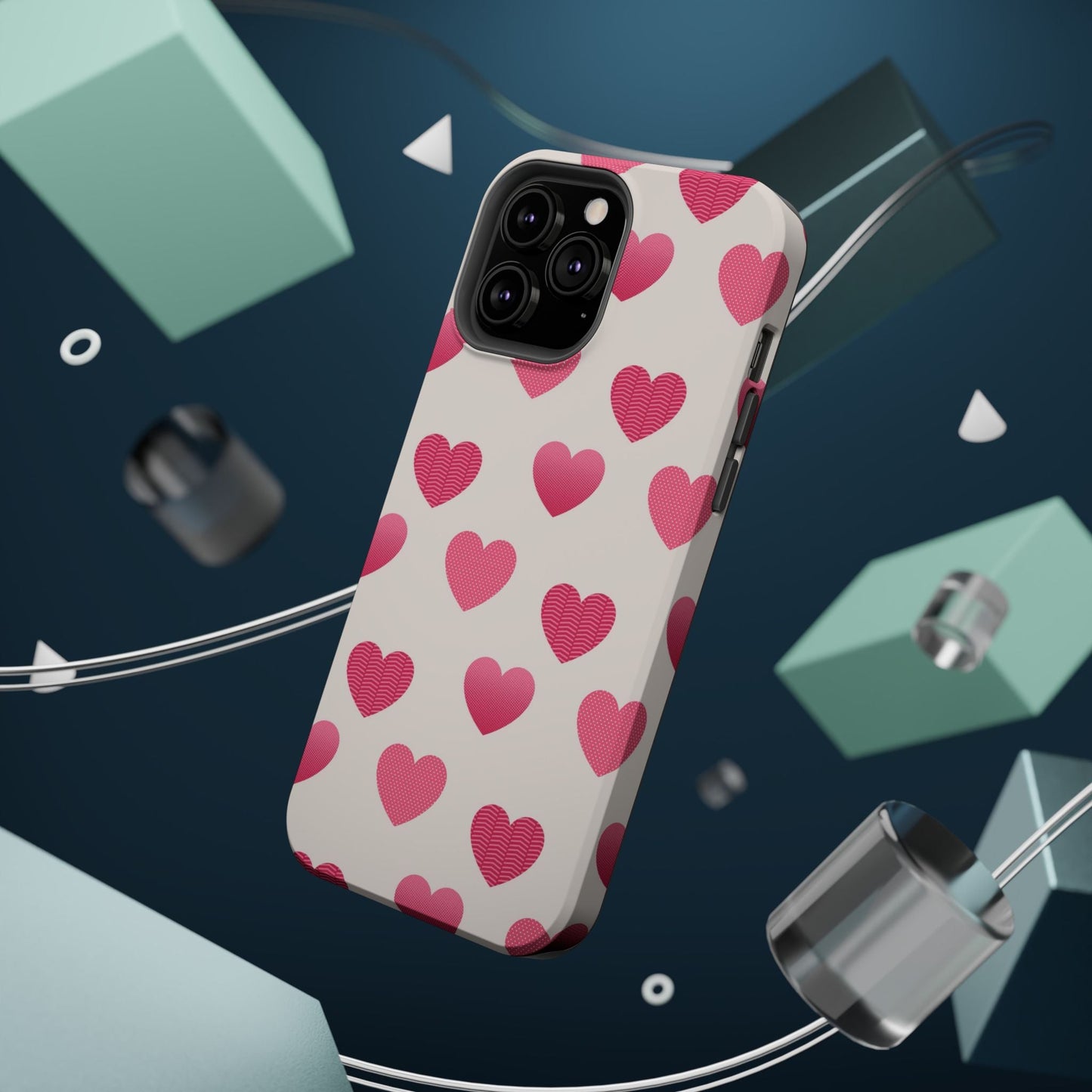 Textured Hearts MagSafe iPhone Case - BOGO Cases
