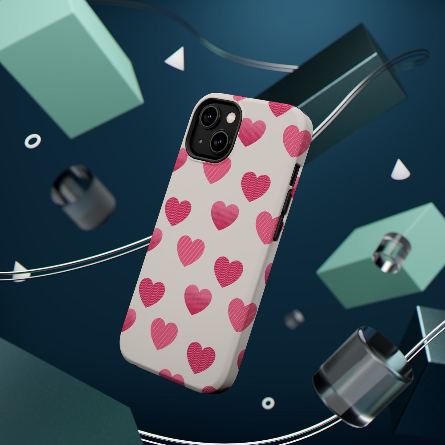 Textured Hearts MagSafe iPhone Case - BOGO Cases