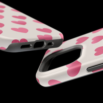 Textured Hearts MagSafe iPhone Case - BOGO Cases