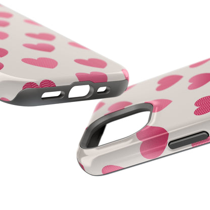 Textured Hearts MagSafe iPhone Case - BOGO Cases