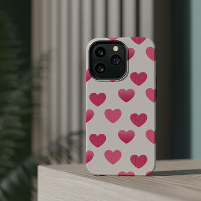 Textured Hearts MagSafe iPhone Case - BOGO Cases