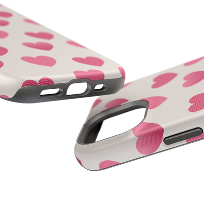 Textured Hearts MagSafe iPhone Case - BOGO Cases
