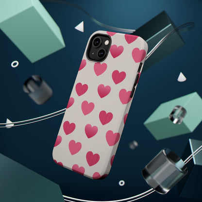 Textured Hearts MagSafe iPhone Case - BOGO Cases