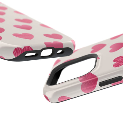 Textured Hearts MagSafe iPhone Case - BOGO Cases