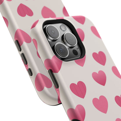 Textured Hearts MagSafe iPhone Case - BOGO Cases