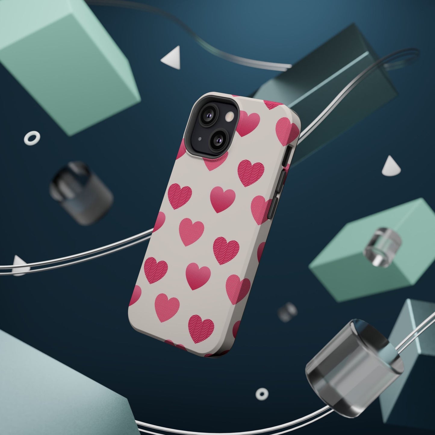 Textured Hearts MagSafe iPhone Case - BOGO Cases