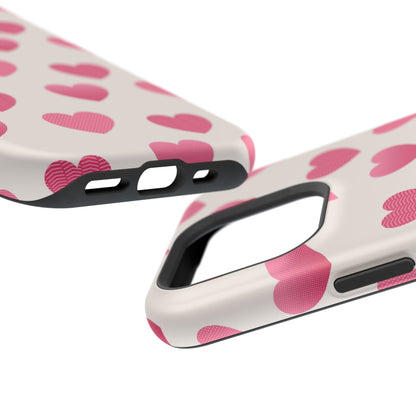 Textured Hearts MagSafe iPhone Case - BOGO Cases