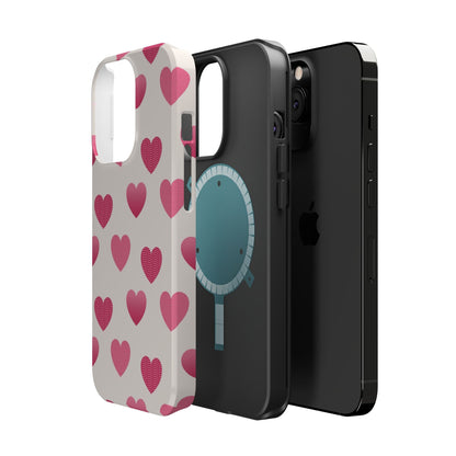 Textured Hearts MagSafe iPhone Case - BOGO Cases