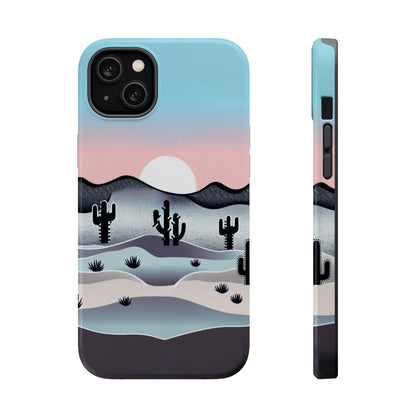 Tranquil Desert Twilight MagSafe iPhone Case - Elegant Western Scenery for iPhone 15, 14, 13, and Pro, Plus, and Pro Max. - BOGO Cases