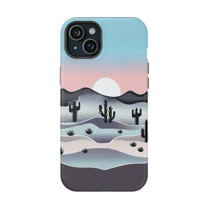 Tranquil Desert Twilight MagSafe iPhone Case - Elegant Western Scenery for iPhone 15, 14, 13, and Pro, Plus, and Pro Max. - BOGO Cases