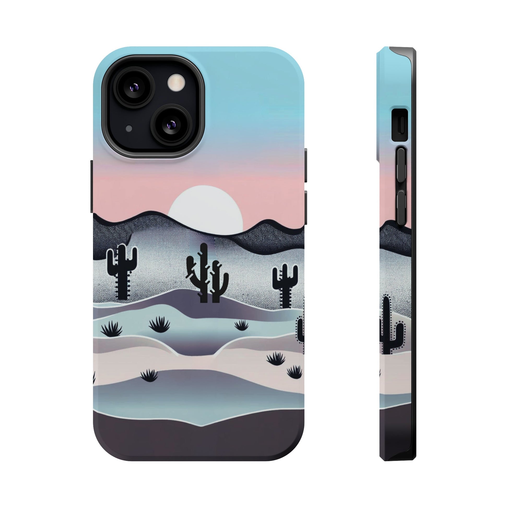 Tranquil Desert Twilight MagSafe iPhone Case - Elegant Western Scenery for iPhone 15, 14, 13, and Pro, Plus, and Pro Max. - BOGO Cases