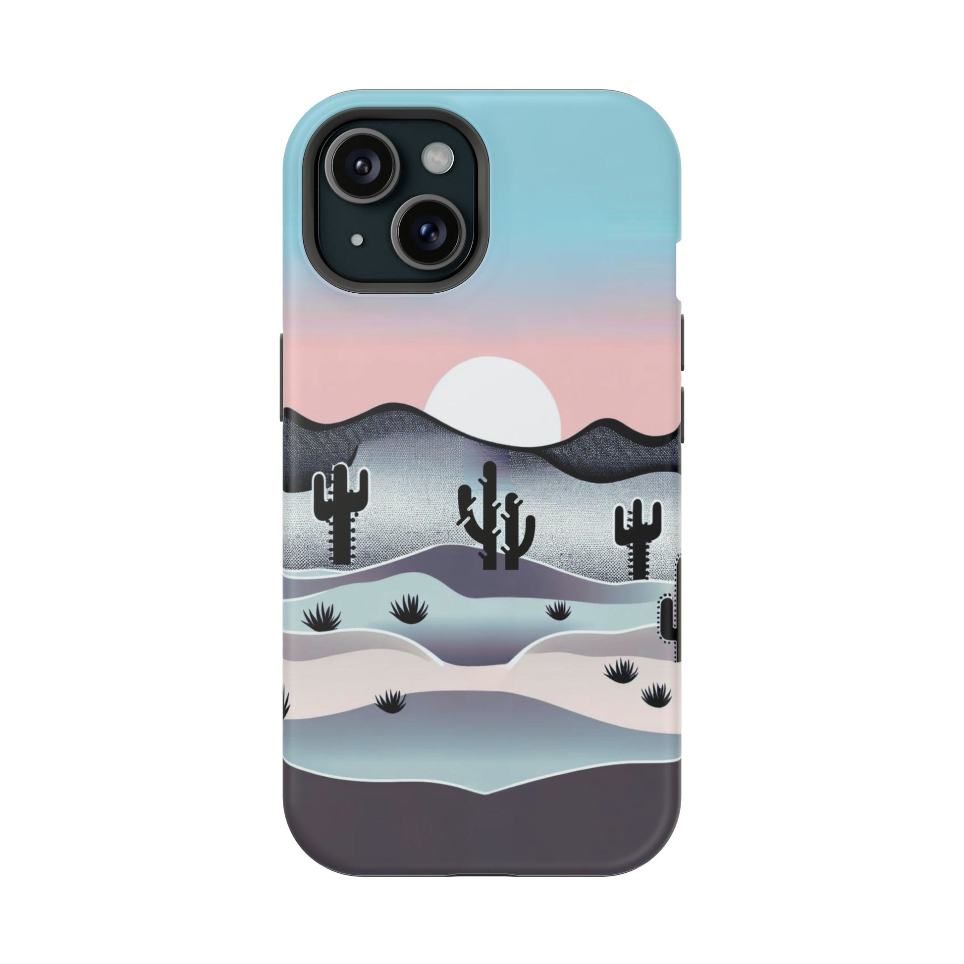 Tranquil Desert Twilight MagSafe iPhone Case - Elegant Western Scenery for iPhone 15, 14, 13, and Pro, Plus, and Pro Max. - BOGO Cases