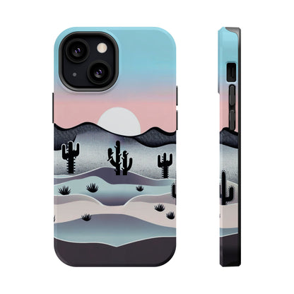 Tranquil Desert Twilight MagSafe iPhone Case - Elegant Western Scenery for iPhone 15, 14, 13, and Pro, Plus, and Pro Max. - BOGO Cases