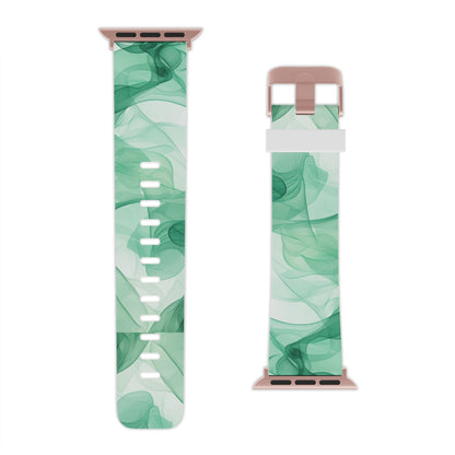 Translucent Flowing Green Fabric Apple Watch Band - BOGO Cases