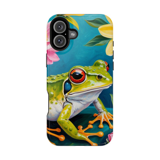 Tropical Frog & Bold Blooms - MagSafe iPhone Case - BOGO Cases