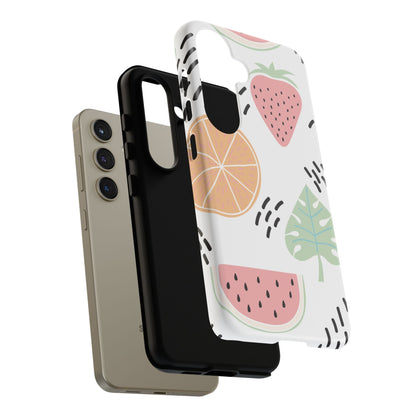 Tropical Fruit Fiesta Tough Samsung Galaxy Case – Fun Watermelon, Pineapple, and Citrus Design - BOGO Cases