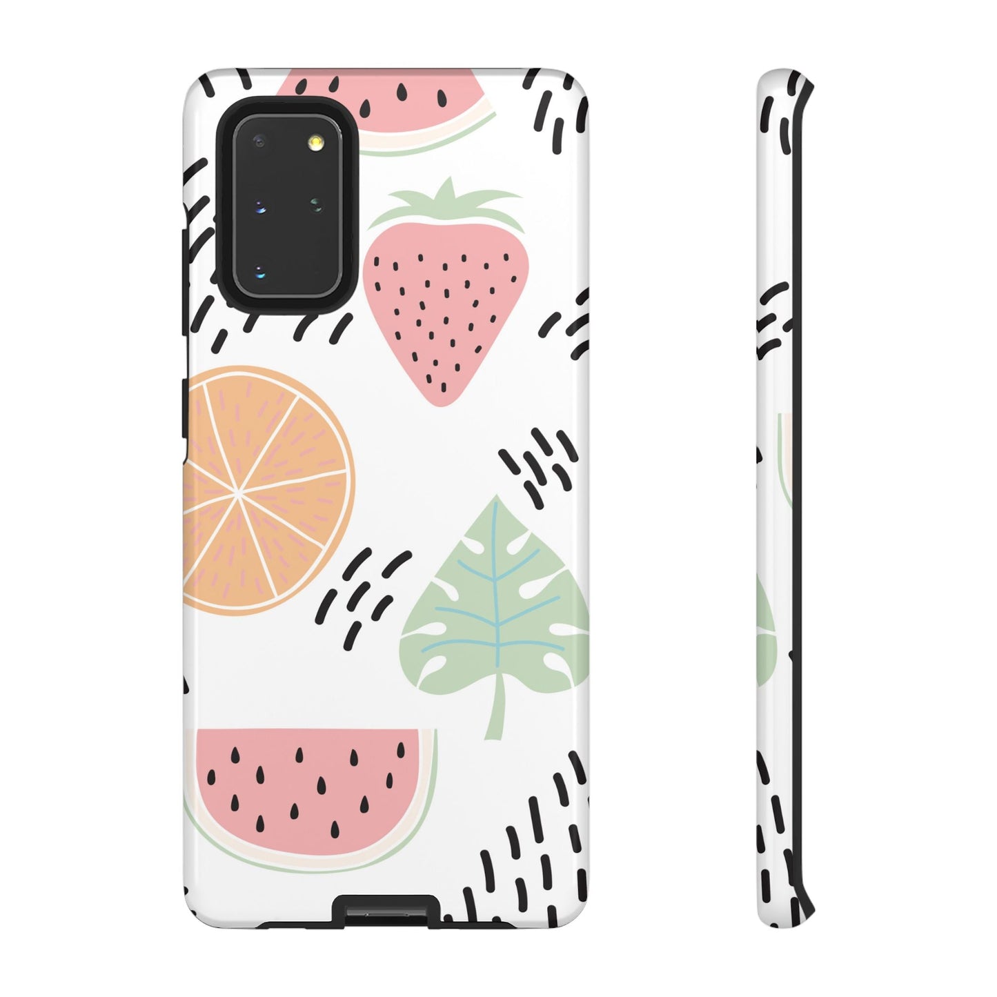 Tropical Fruit Fiesta Tough Samsung Galaxy Case – Fun Watermelon, Pineapple, and Citrus Design - BOGO Cases