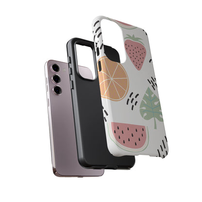 Tropical Fruit Fiesta Tough Samsung Galaxy Case – Fun Watermelon, Pineapple, and Citrus Design - BOGO Cases