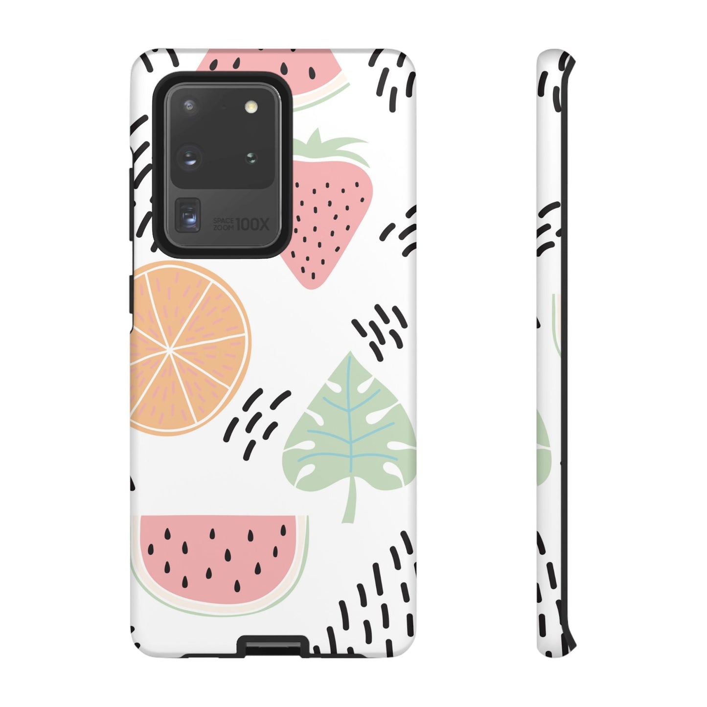 Tropical Fruit Fiesta Tough Samsung Galaxy Case – Fun Watermelon, Pineapple, and Citrus Design - BOGO Cases