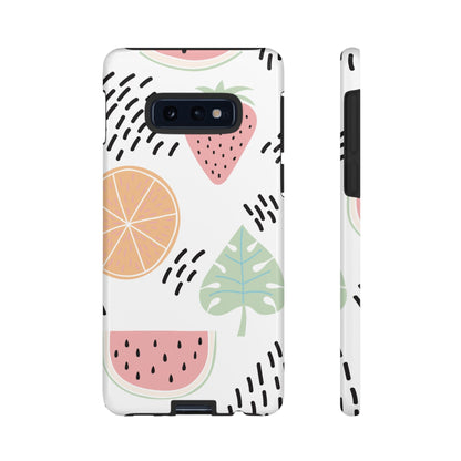 Tropical Fruit Fiesta Tough Samsung Galaxy Case – Fun Watermelon, Pineapple, and Citrus Design - BOGO Cases