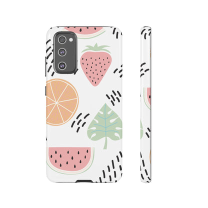 Tropical Fruit Fiesta Tough Samsung Galaxy Case – Fun Watermelon, Pineapple, and Citrus Design - BOGO Cases