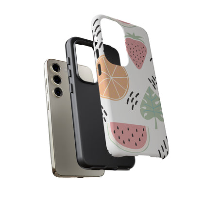 Tropical Fruit Fiesta Tough Samsung Galaxy Case – Fun Watermelon, Pineapple, and Citrus Design - BOGO Cases