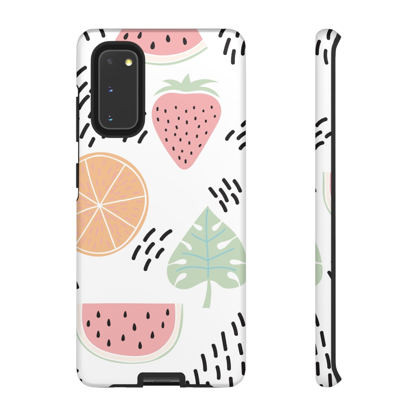 Tropical Fruit Fiesta Tough Samsung Galaxy Case – Fun Watermelon, Pineapple, and Citrus Design - BOGO Cases