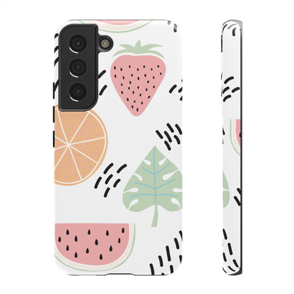 Tropical Fruit Fiesta Tough Samsung Galaxy Case – Fun Watermelon, Pineapple, and Citrus Design - BOGO Cases