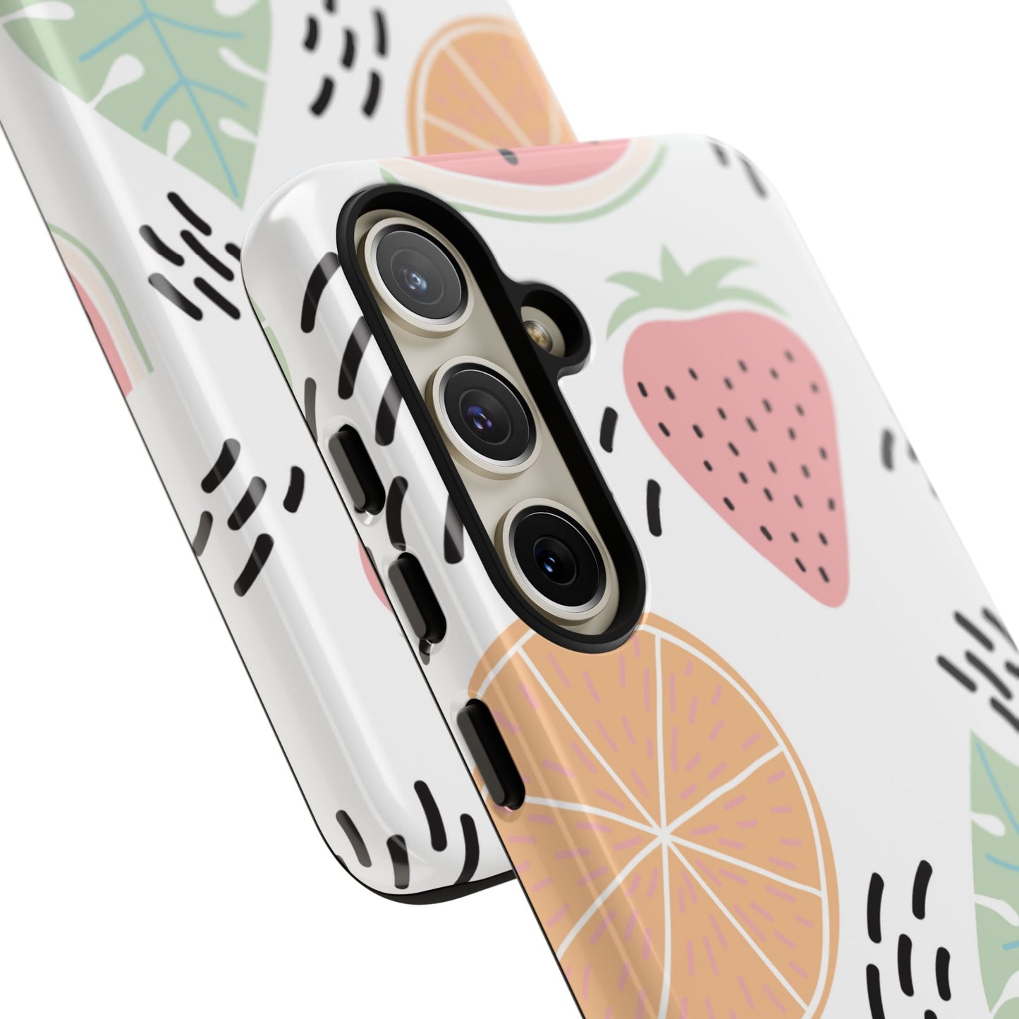 Tropical Fruit Fiesta Tough Samsung Galaxy Case – Fun Watermelon, Pineapple, and Citrus Design - BOGO Cases