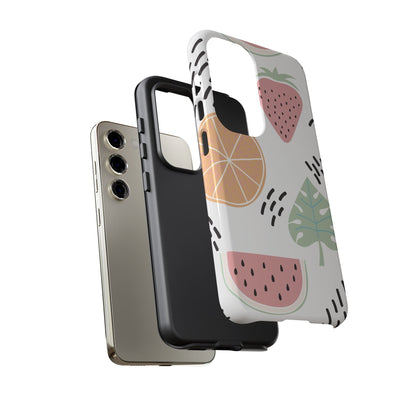 Tropical Fruit Fiesta Tough Samsung Galaxy Case – Fun Watermelon, Pineapple, and Citrus Design - BOGO Cases