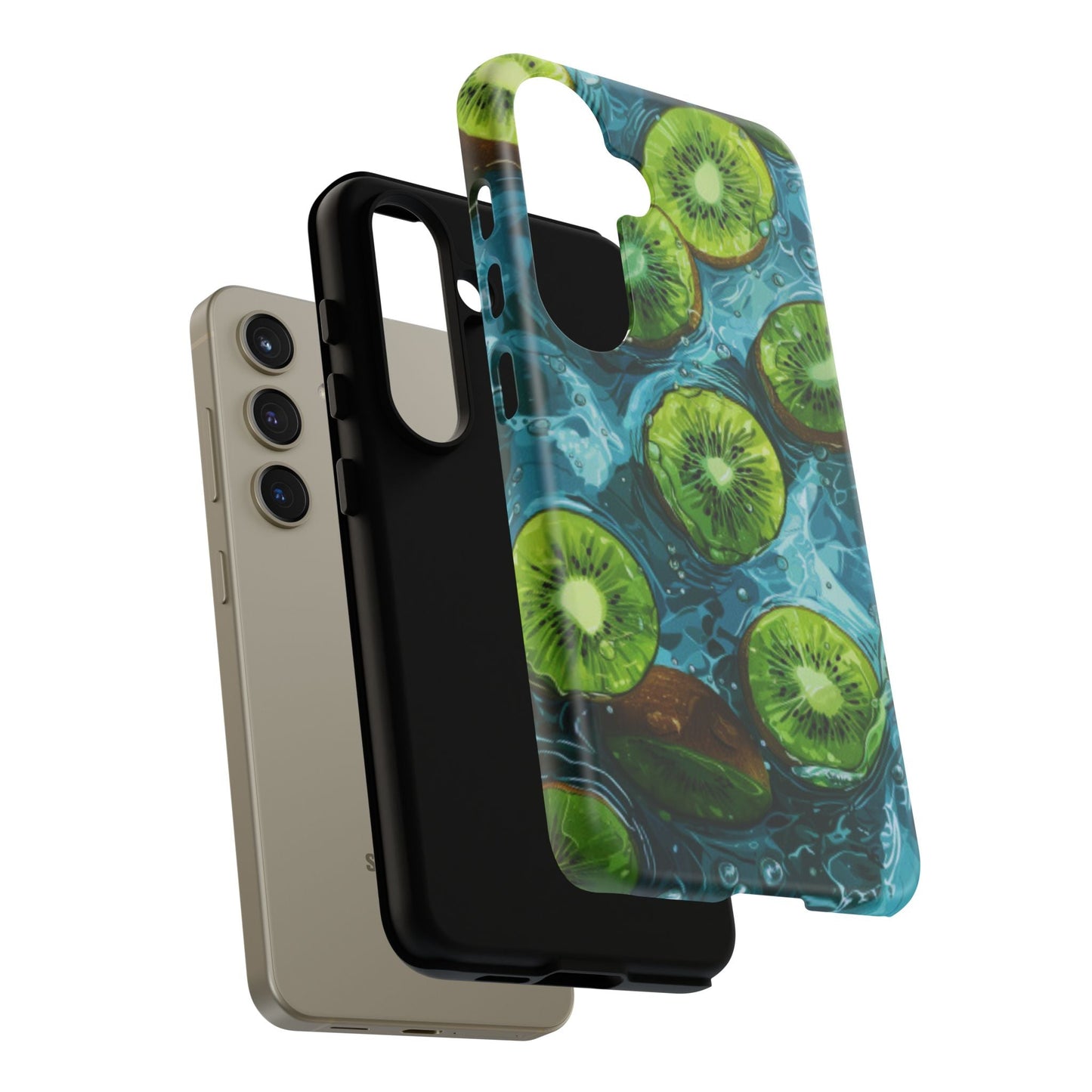 Tropical Kiwi Splash Samsung Galaxy Case – Tough Dual - Layer, Vibrant Summer Design - BOGO Cases