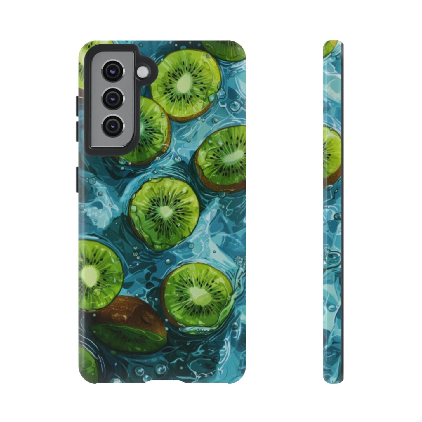 Tropical Kiwi Splash Samsung Galaxy Case – Tough Dual - Layer, Vibrant Summer Design - BOGO Cases