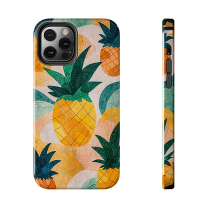 Tropical Pineapple iPhone Case – Vibrant Fruit Design, Tough Dual - Layer Protection - BOGO Cases