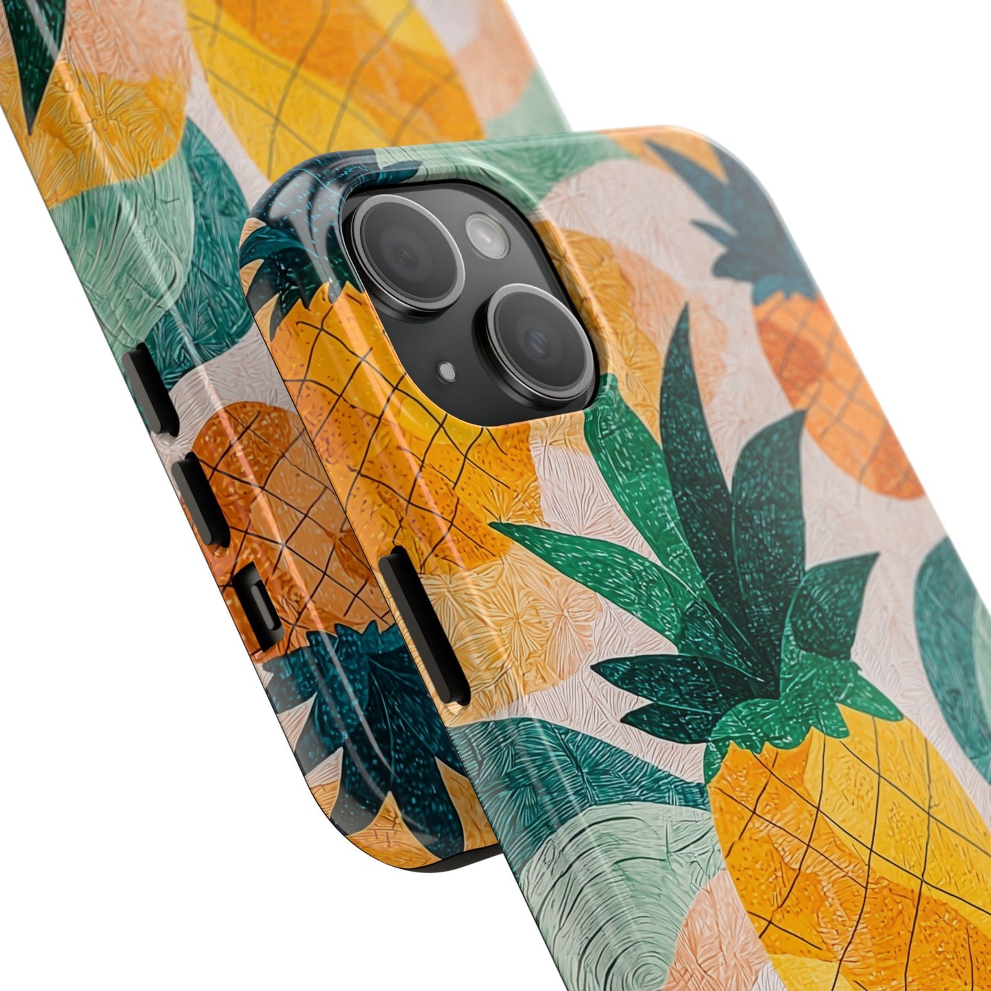 Tropical Pineapple iPhone Case – Vibrant Fruit Design, Tough Dual - Layer Protection - BOGO Cases