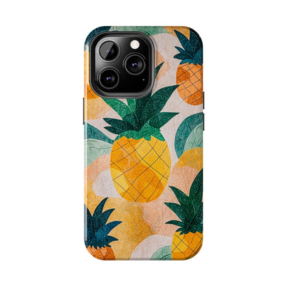 Tropical Pineapple iPhone Case – Vibrant Fruit Design, Tough Dual - Layer Protection - BOGO Cases