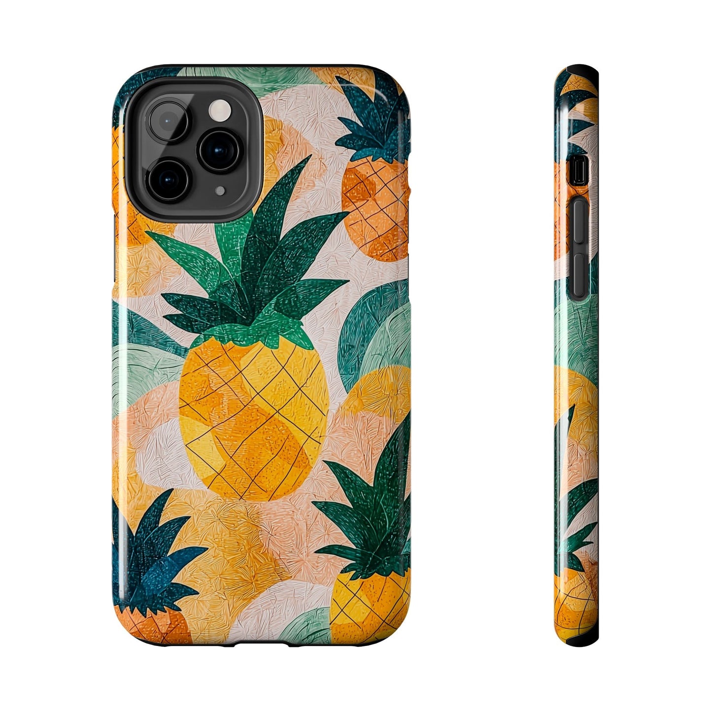 Tropical Pineapple iPhone Case – Vibrant Fruit Design, Tough Dual - Layer Protection - BOGO Cases