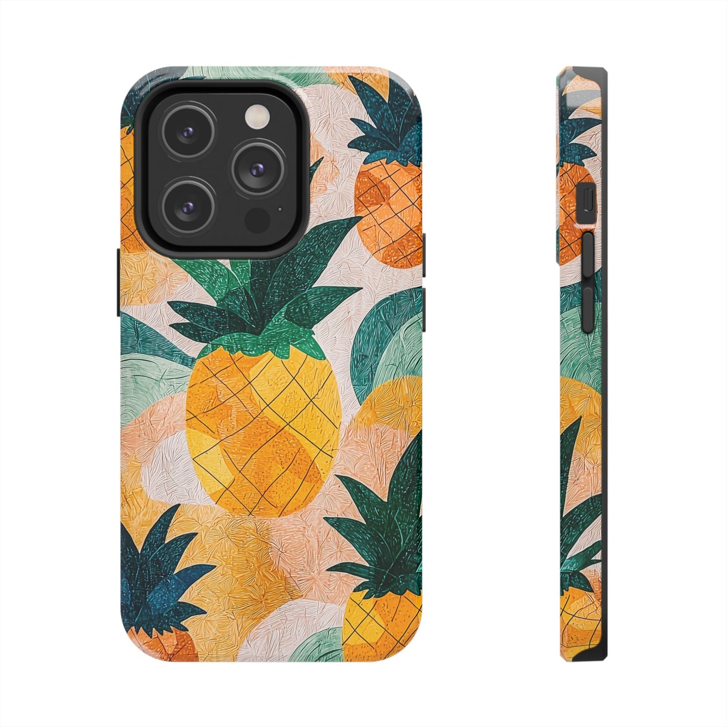 Tropical Pineapple iPhone Case – Vibrant Fruit Design, Tough Dual - Layer Protection - BOGO Cases