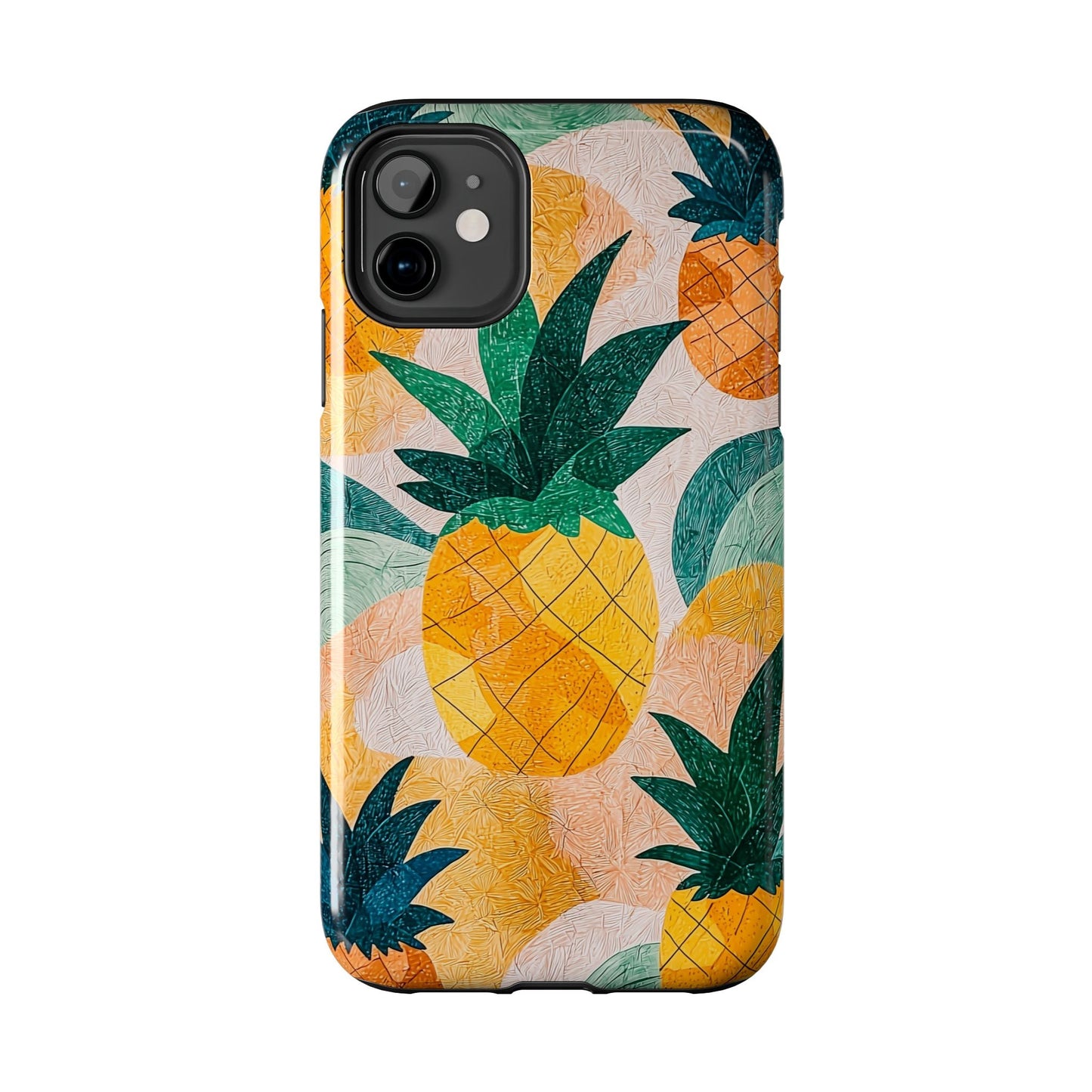 Tropical Pineapple iPhone Case – Vibrant Fruit Design, Tough Dual - Layer Protection - BOGO Cases