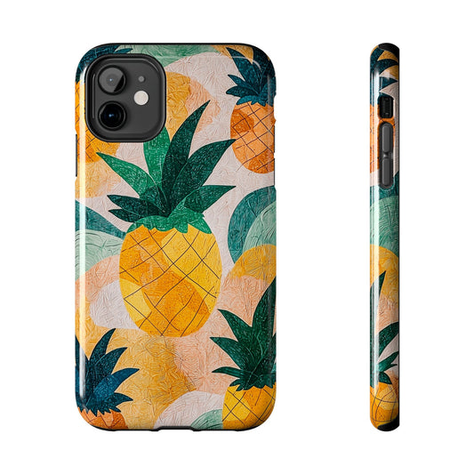 Tropical Pineapple iPhone Case – Vibrant Fruit Design, Tough Dual - Layer Protection - BOGO Cases