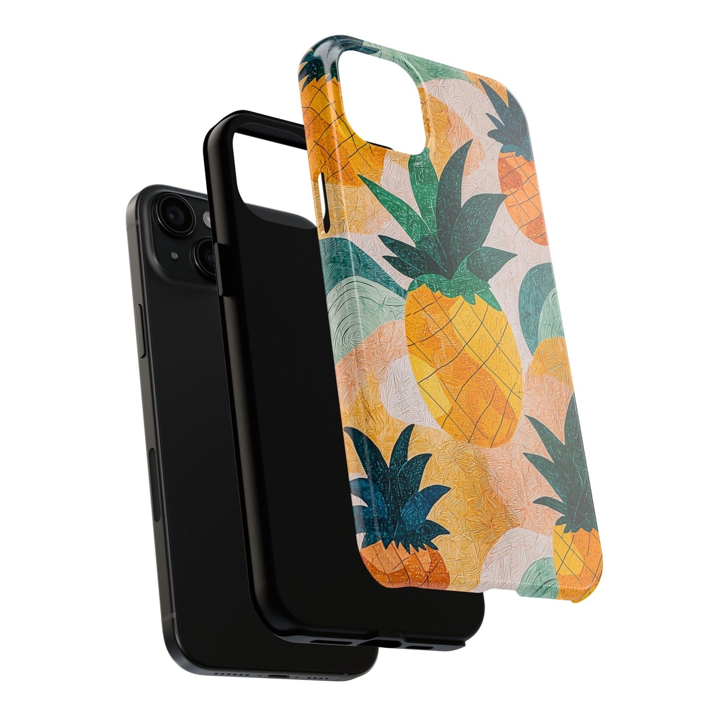 Tropical Pineapple iPhone Case – Vibrant Fruit Design, Tough Dual - Layer Protection - BOGO Cases