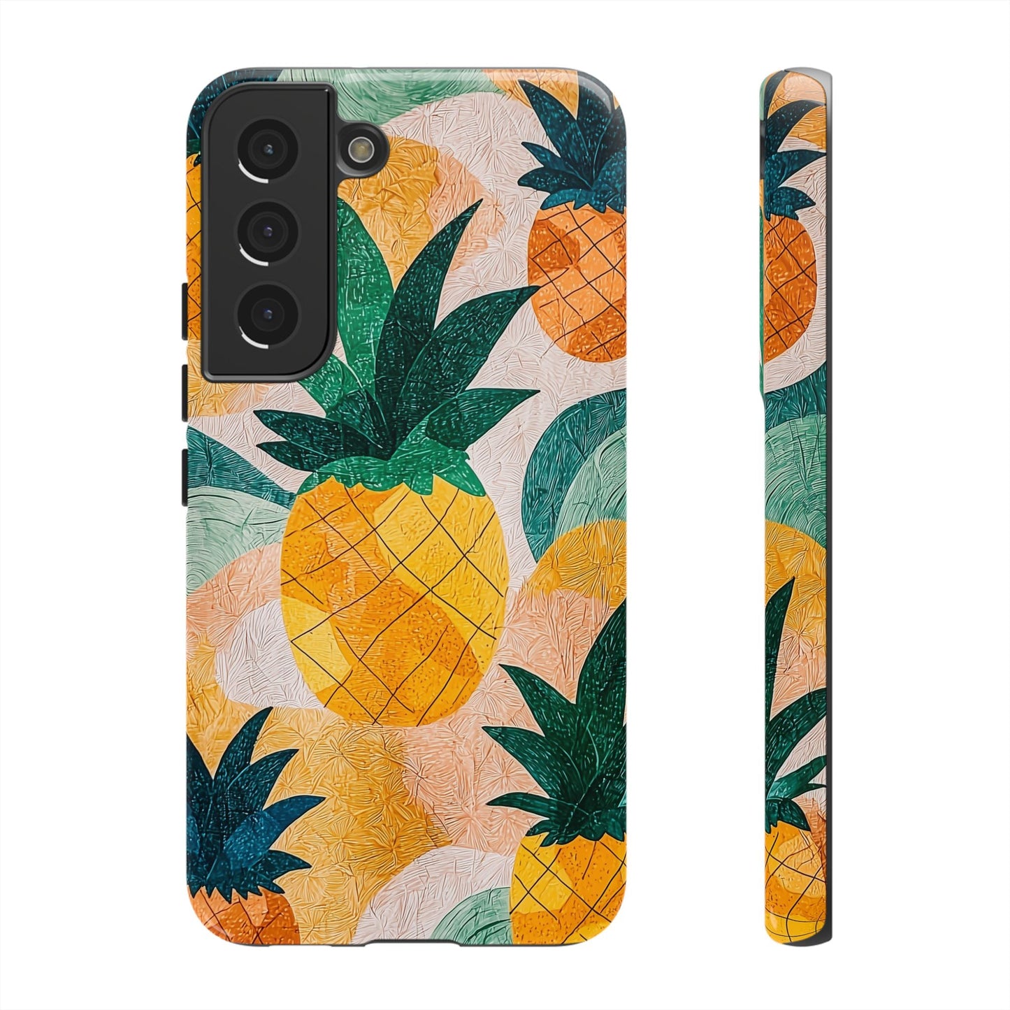 Tropical Pineapple Samsung Galaxy Case – Vibrant Fruit Design, Tough Dual - Layer Protection - BOGO Cases