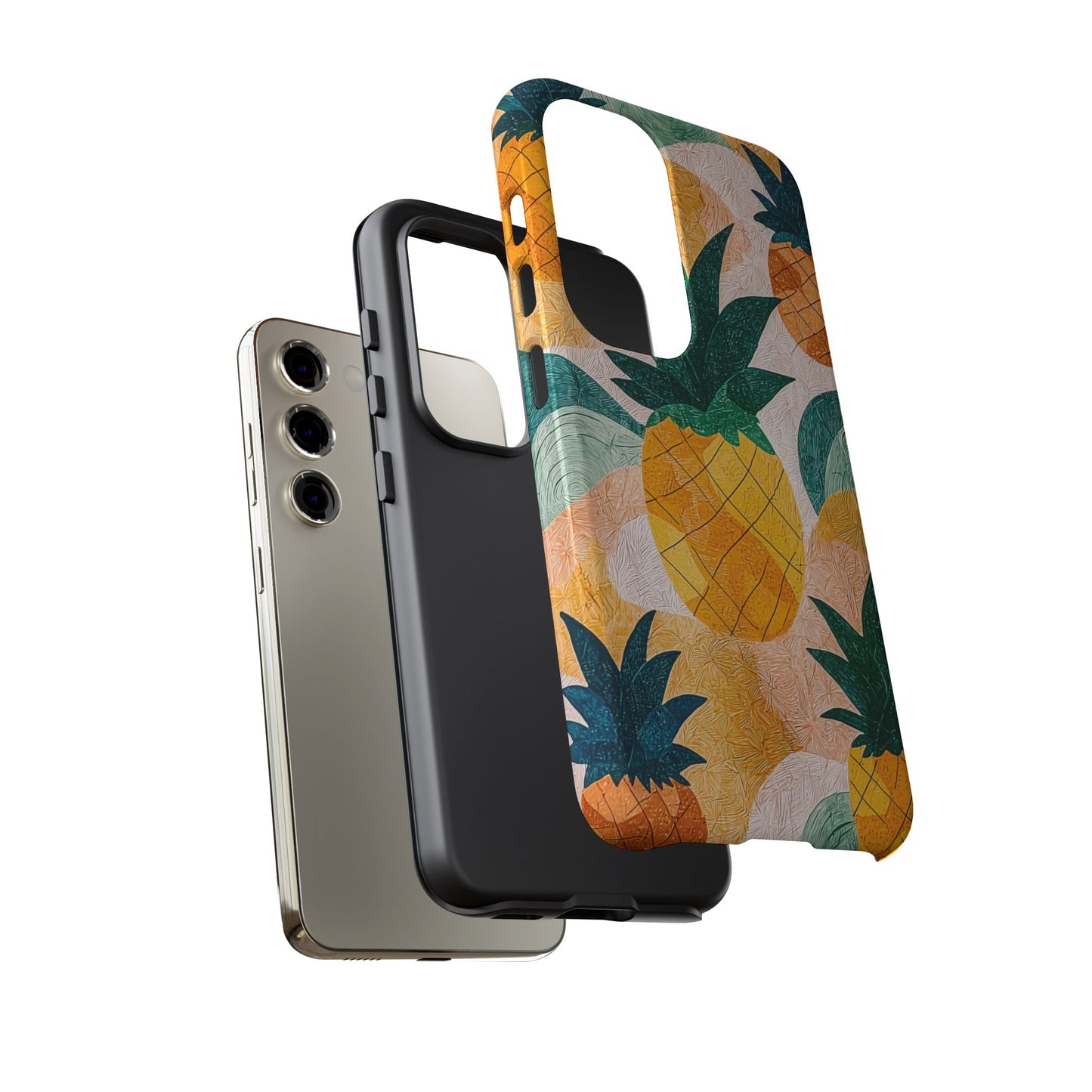 Tropical Pineapple Samsung Galaxy Case – Vibrant Fruit Design, Tough Dual - Layer Protection - BOGO Cases