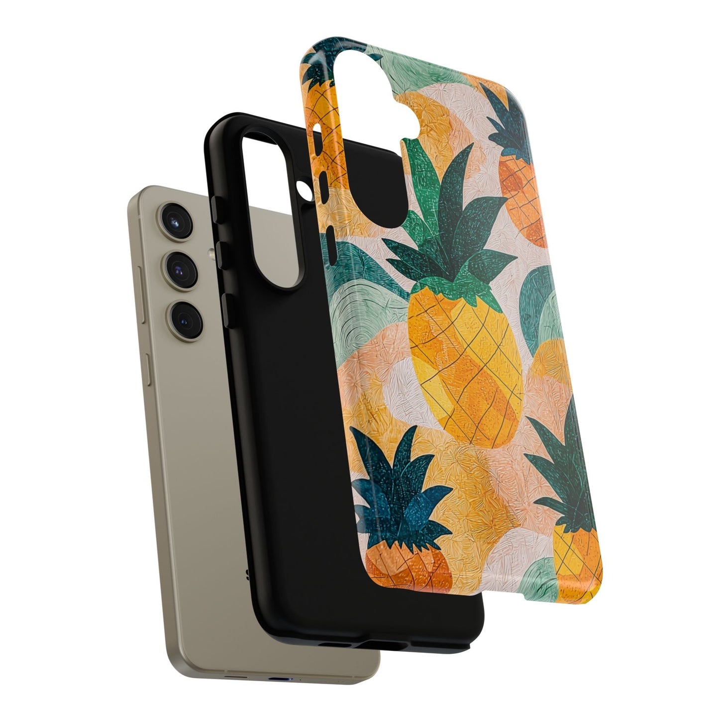 Tropical Pineapple Samsung Galaxy Case – Vibrant Fruit Design, Tough Dual - Layer Protection - BOGO Cases