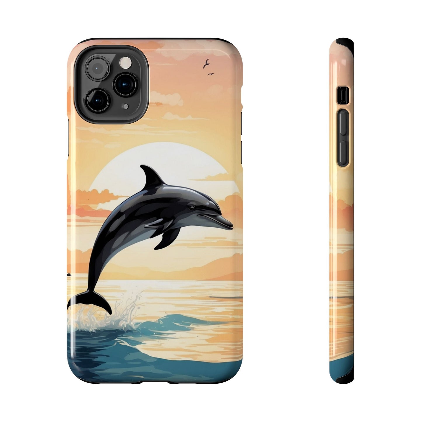 Tropical Sunset Dolphin iPhone Case - BOGO Cases