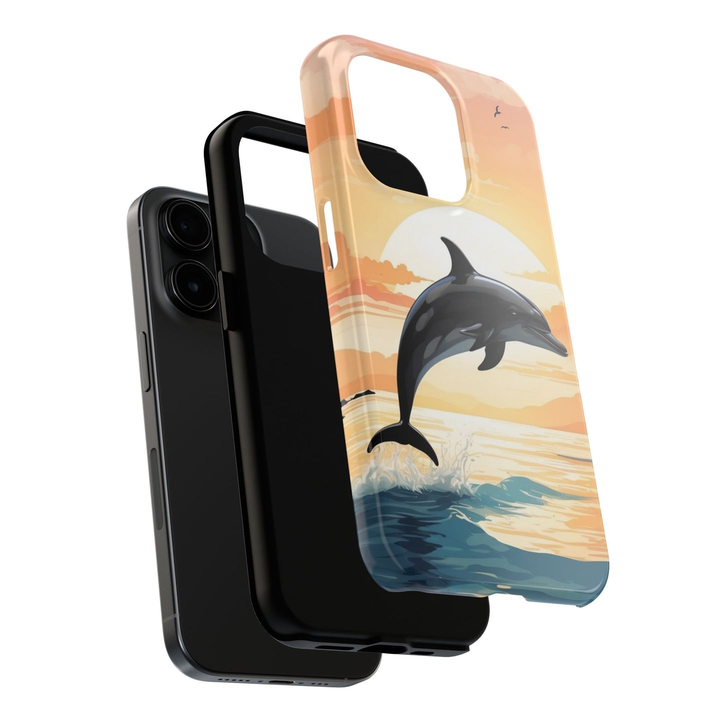Tropical Sunset Dolphin iPhone Case - BOGO Cases