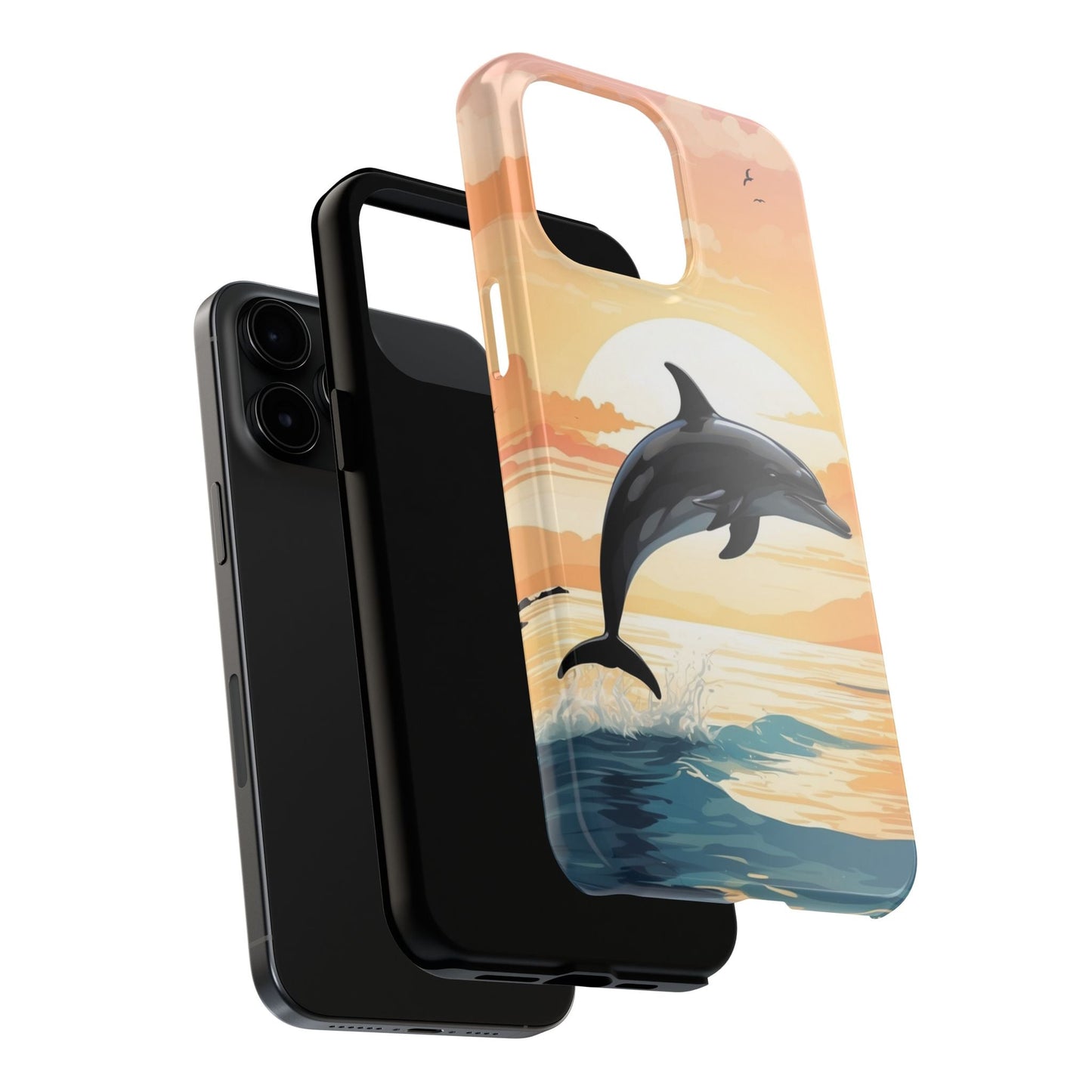 Tropical Sunset Dolphin iPhone Case - BOGO Cases